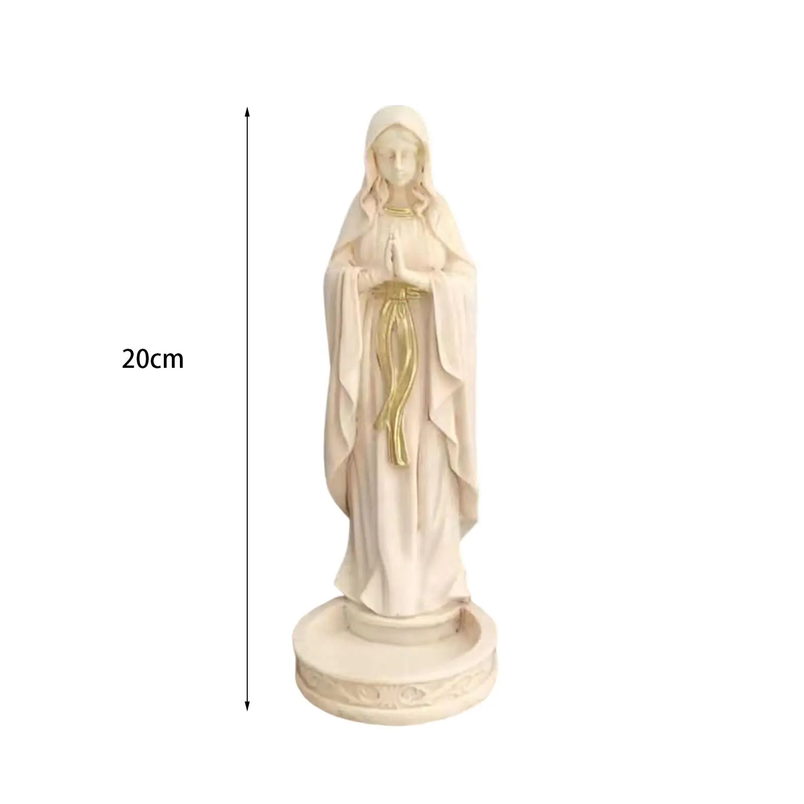 Статуя Мэри фигурка Богоматери Грейс на основе для религиозной книжной полки