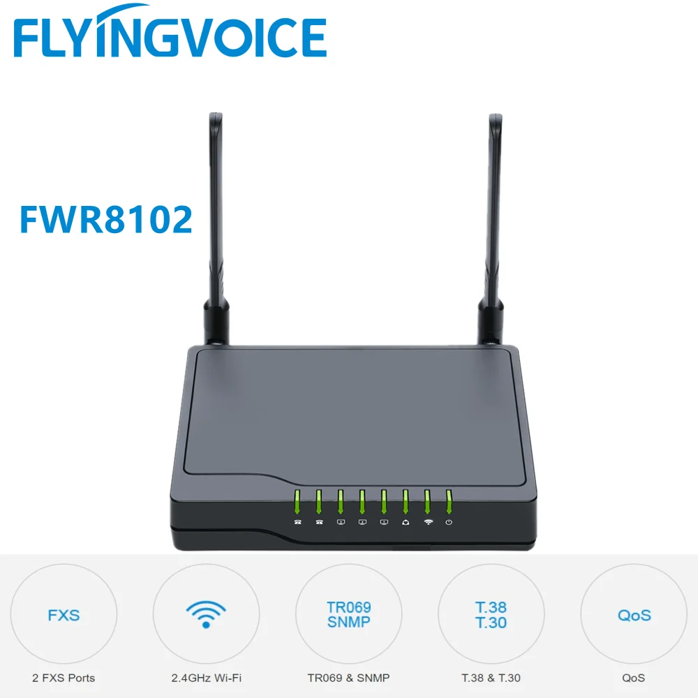 FlyingVoice IP VoIP телефон адаптер FWR8102 беспроводной VOIP маршрутизатор телефонный сервер