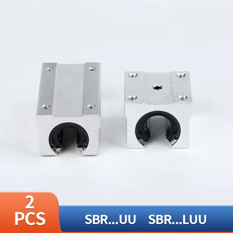 2 шт./лот SBR10UU SBR12UU SBR16UU SBR20UU SBR25UU SBR12LUU линейный блок шарикоподшипников открытого