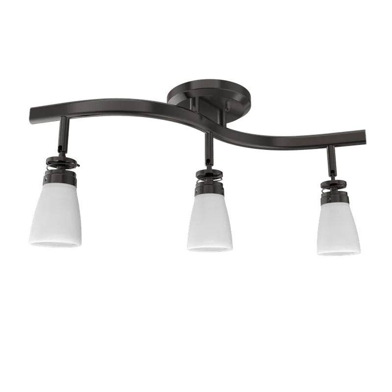 

Modern 3 Lights Track Light, Flexible Rotatable Satin Nickel Head, No Bulb Included Track light Table lamp Wall decoration Ceili