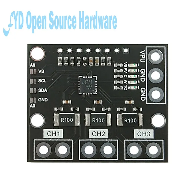 I2C SMBUS INA3221 трехканальный шунт тока питания монитор напряжения сенсорного модуля