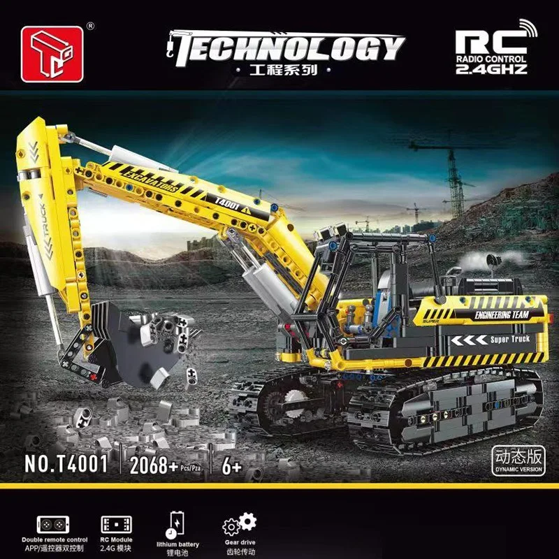 

Engineering Vehicle Series MOC Excavator Earthmoving Truck Bulldozer APP Remote Control Building Blocks Brick Toy Kids Gift Set