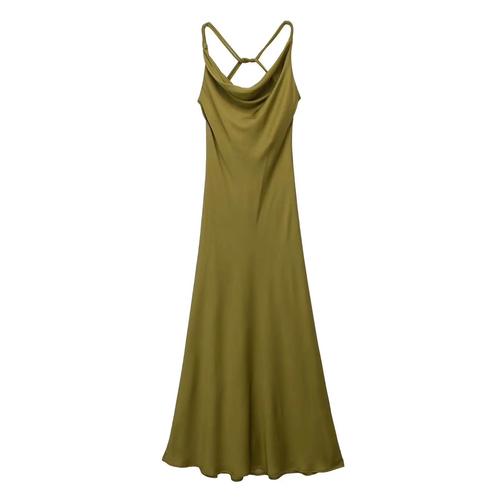 

Новинка 2023, шикарное модное атласное нижнее белье, винтажные женские платья с открытой спиной и тонкими бретелями, женское платье