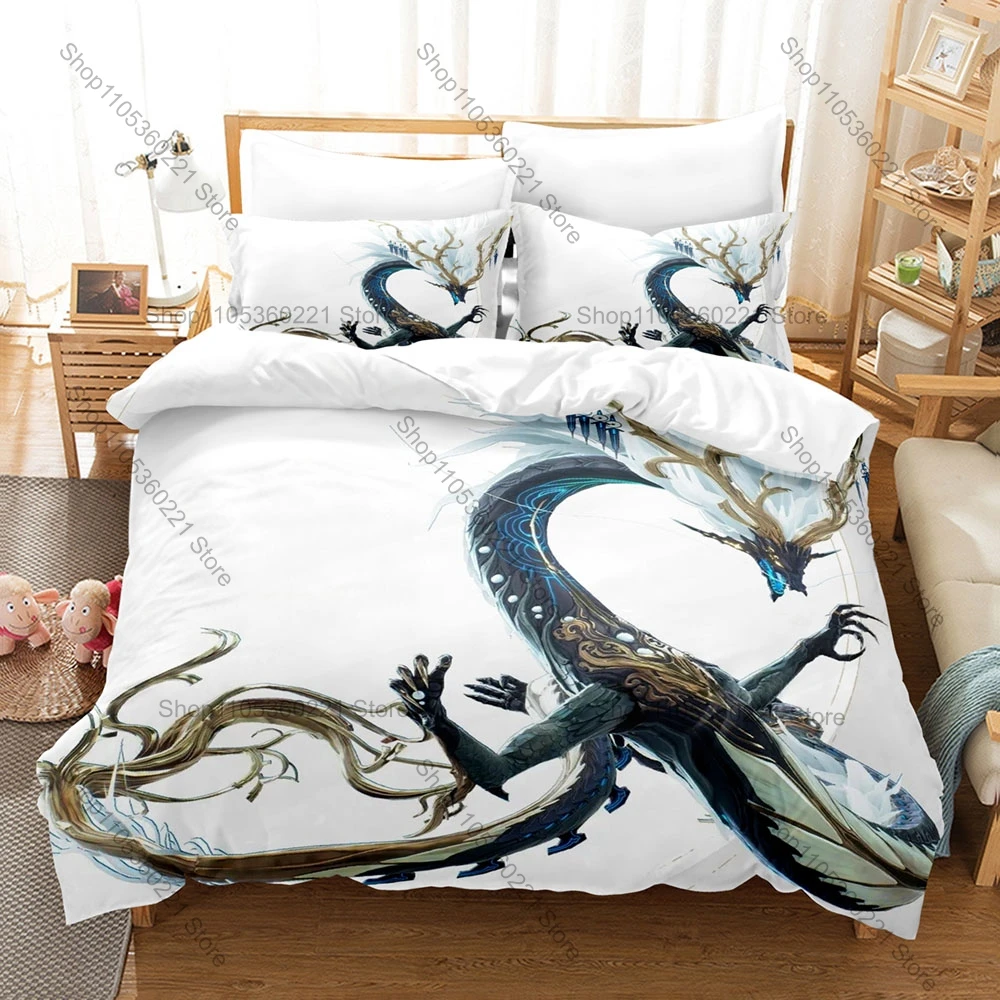 Фото Пододеяльник с графическим изображением Icon Geshu Lin Warrior из Wuthering Waves для игровой комнаты, декор для спальни, 2 наволочки, декор для комнаты фанатов игр №5