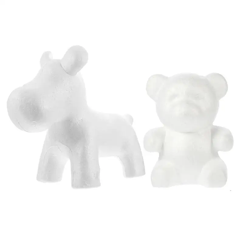 

2Pcs Styrofoam Puppy Bear Molds DIY Painting Modeling Decor 18cm Styrofoam Bear Flower Arranging Wedding Valentine'S Day Present