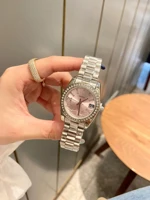 fashion diamond ladies watches stainless steel material original buckle quartz watch dial diameter 31mm