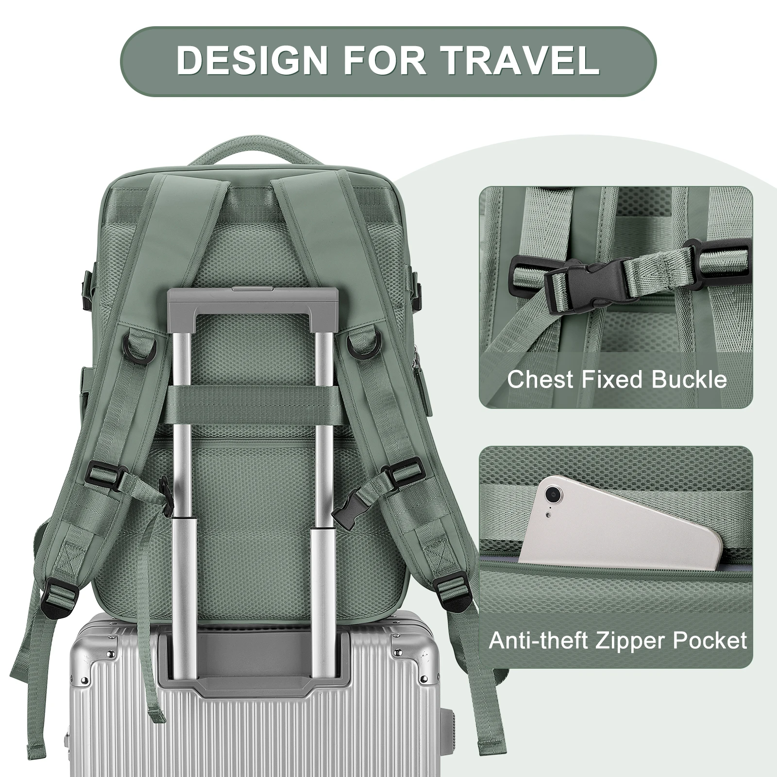 Дорожный рюкзак для ручной клади водонепроницаемый мужчин и женщин