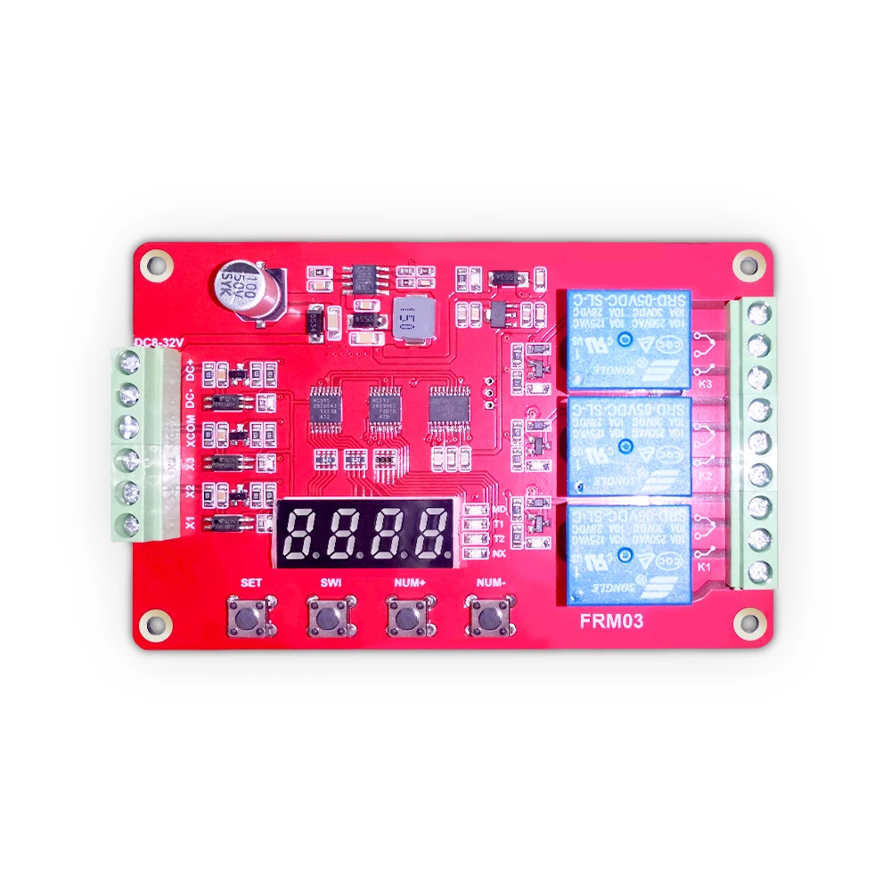

Релейный модуль времени на 3 канала, 6-40 В, напряжение 220 В, стандартный переключатель, несколько функций, поддержка триггера высокого и низко...