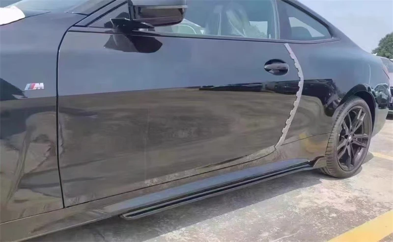 Фото Для BMW 4 серии G22 G23 G26 425i 430i 21+ Накладки на пороги из настоящего карбона, расширители, спойлеры, обвес №3