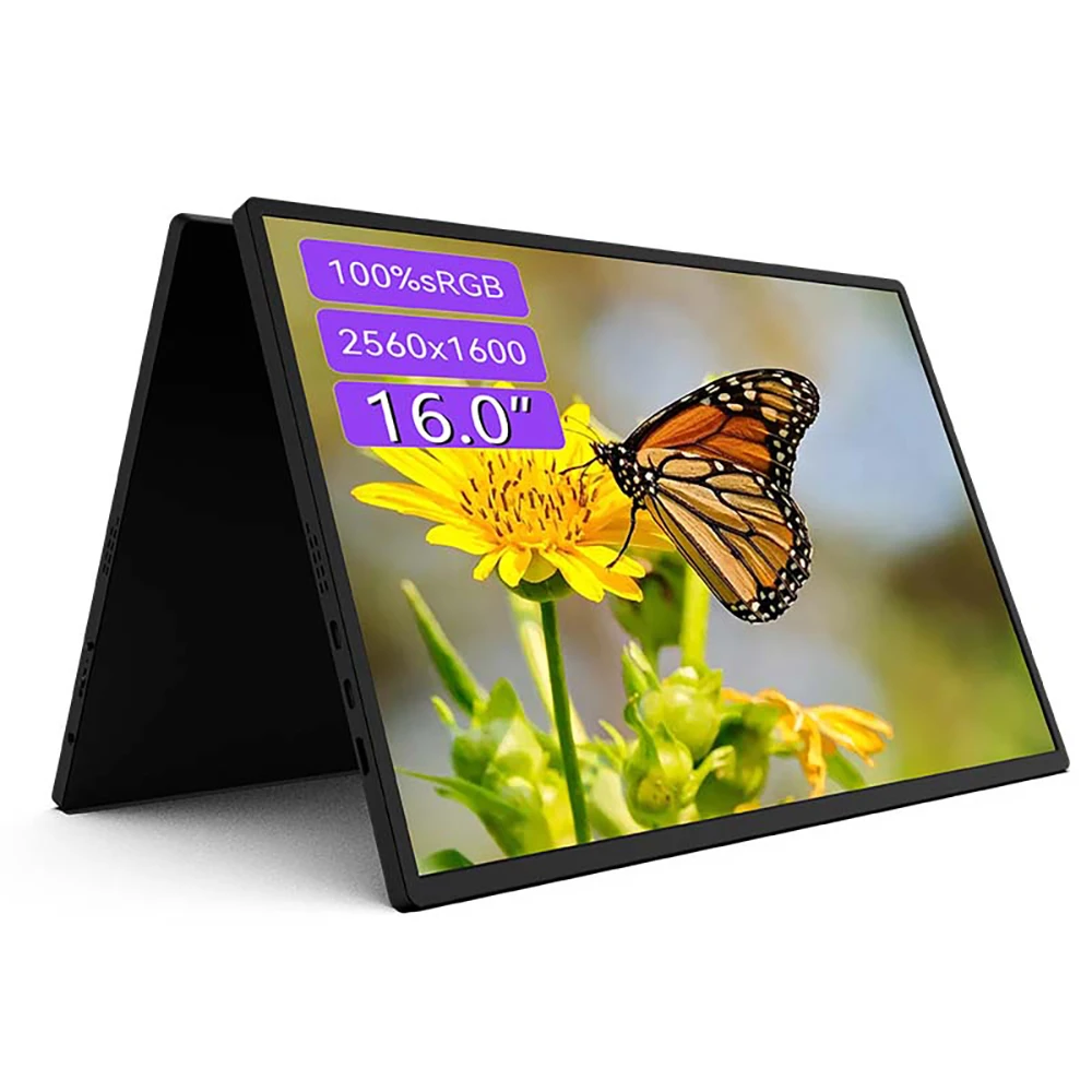 

16 Inch 2.5K 144Hz Portable Monitor 2560*1600 16:10 100%sRGB 400Cd/m² Display Game Screen For Laptop Mac Phone Xbox PS4/5 Switch