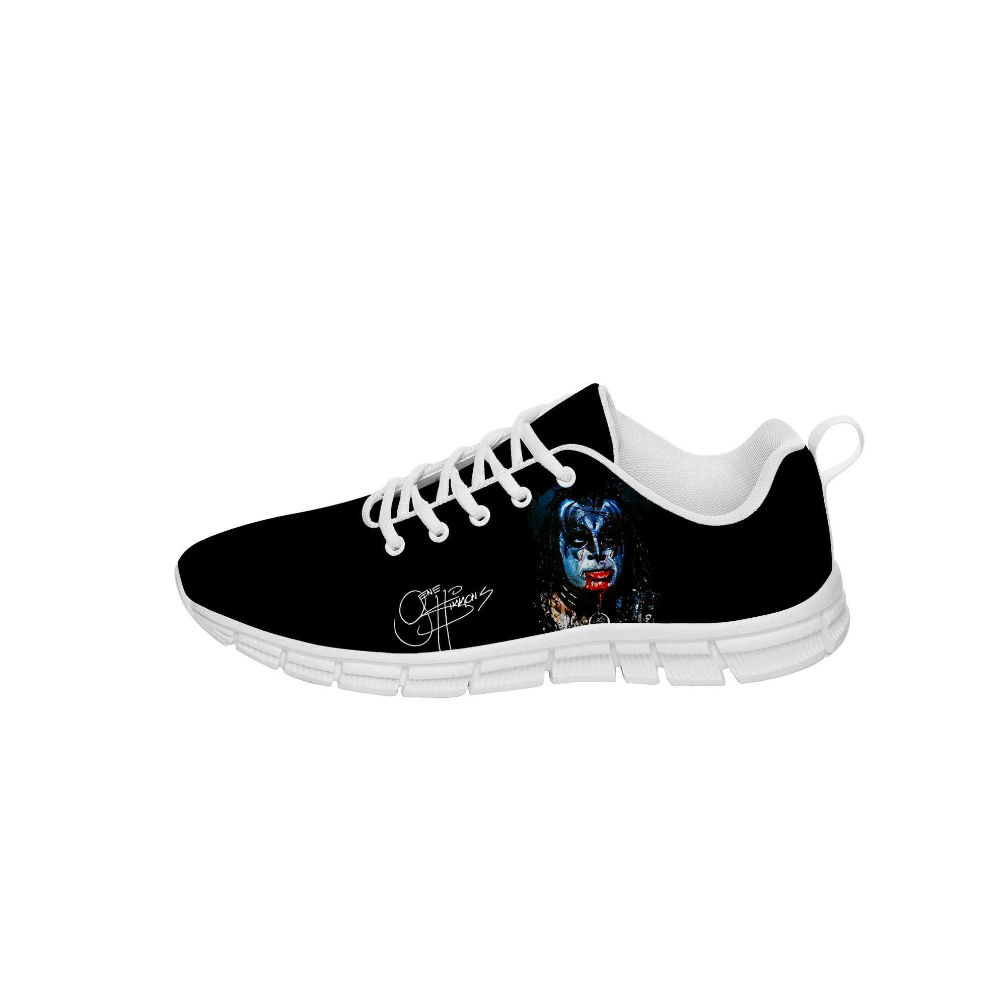 

Gene Simmons Sneakers Kiss Mens Womens Teenager Casual Shoes Canvas Running Designer Shoes Cosplay 3D Printed Lightweight shoe