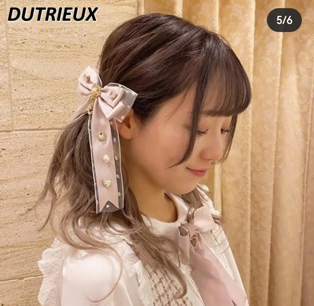 

Sweet Kawaii Girls Beading Hair Accessories Daily Mine Series Mass Production Girlish Heart Love Pendant Bow Hair Clips Pairs