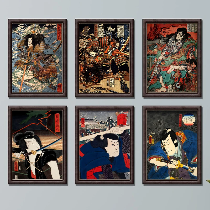 Винтажная японская картина для изобразительного искусства искусство