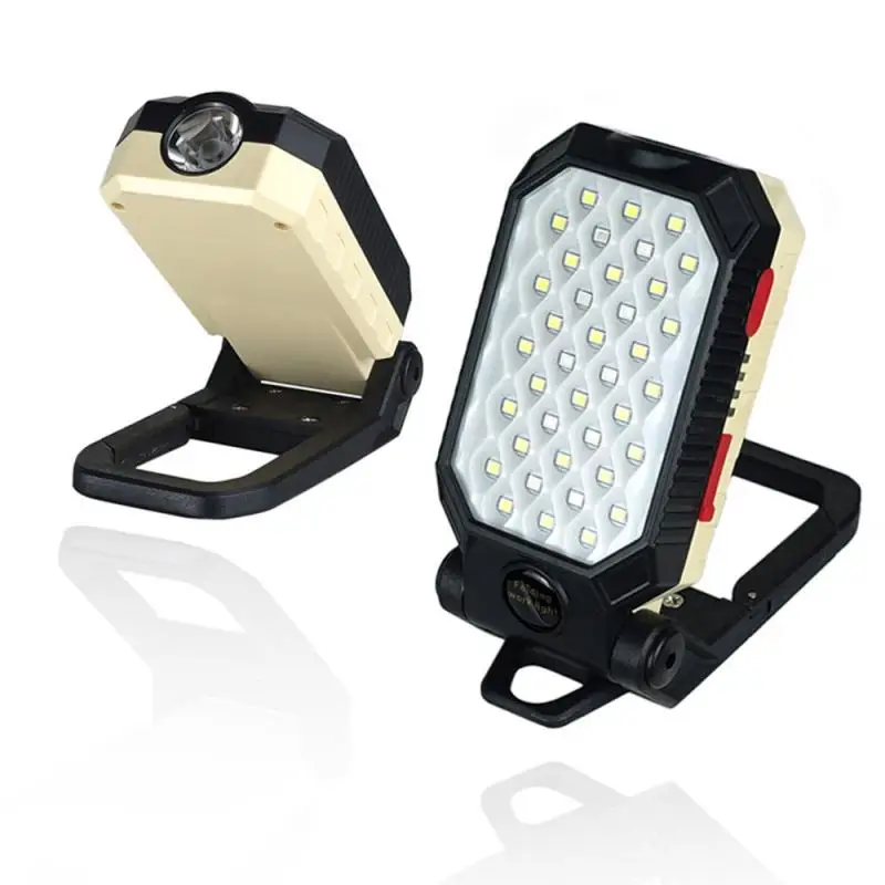 New Portable Work Light Usb Charging Led with Magnet Hook Power Display Emergency Hand Electric Inspection and Maintenance Light