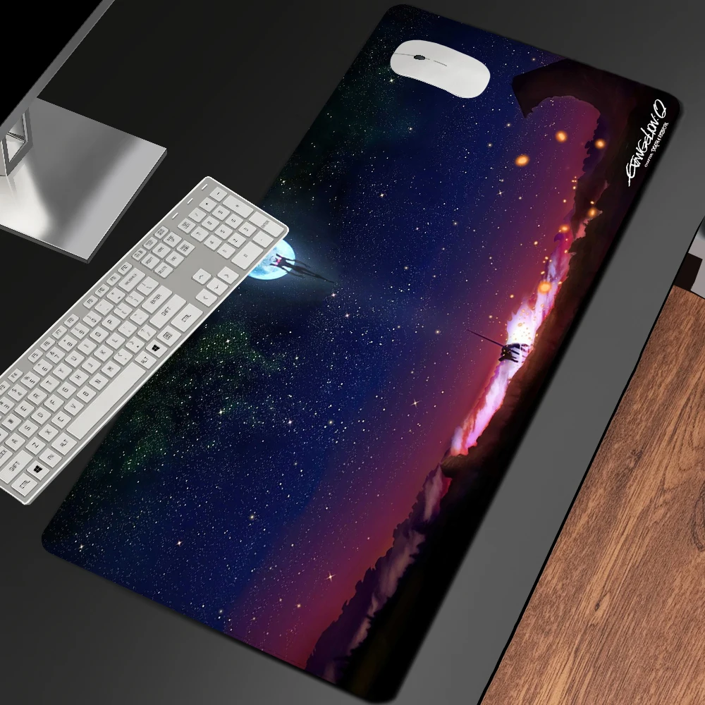 

Blue Starry Sky Mouse Pads Lock Edge Non-slip Mat Rubber Desk Mat Mouse Pad 800*300 Rug Gaming Office Deco Carpet In The Bedroom