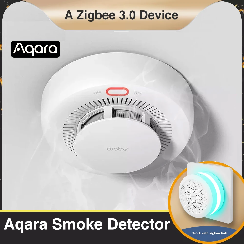 Детектор дыма Aqara Zigbee 2022, совместимый с приложением Xiaomi mijia и IOS Homekit