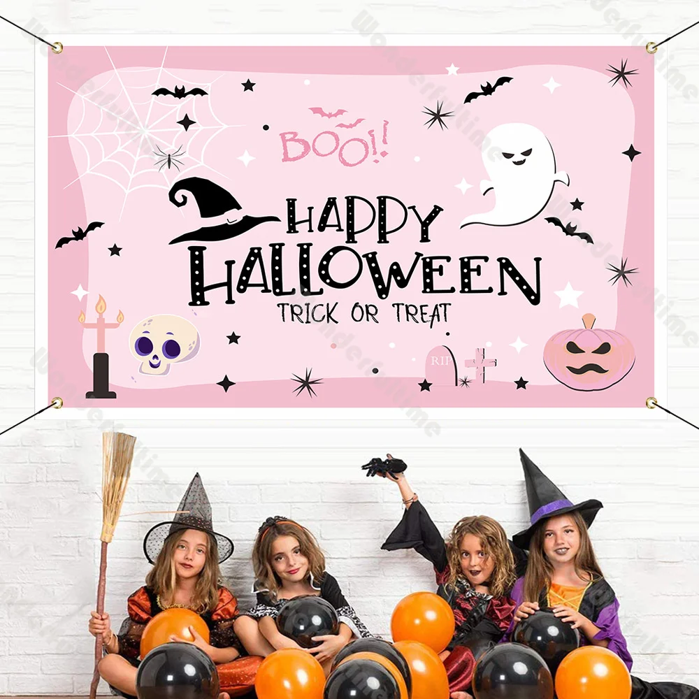 

Halloween Polyester Banner,Halloween Photo Backdrop,Fall Backdrops,Halloween Themed Background,Ghost Banner,Costume Birthday
