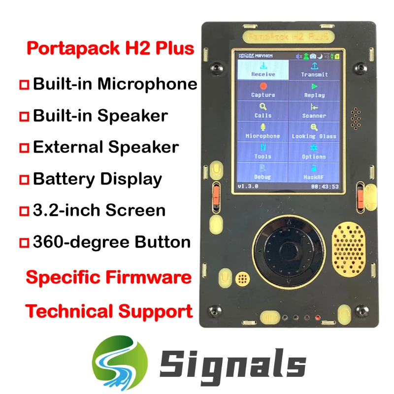 

HackRF Portapack H2 Plus Mayhem конкретная модификация прошивки + HackRF One 1 МГц до 6 ГГц SDR + батарея 1400 мАч + 0,1 ppmTCXO