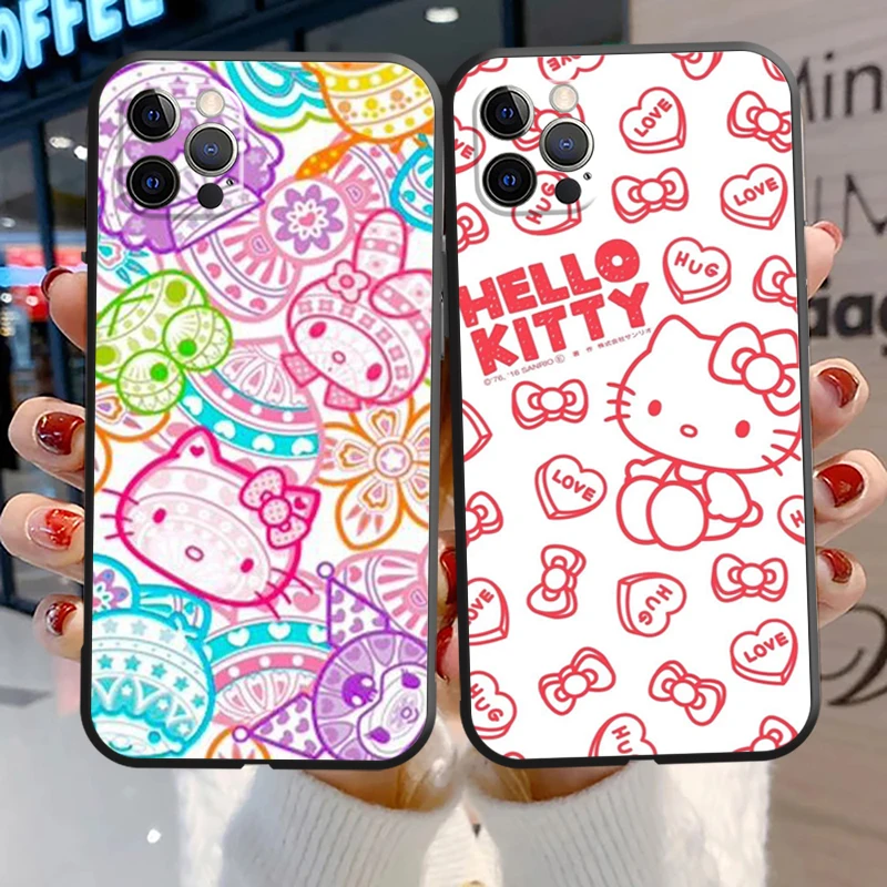 

Hello Kitty Cartoon Phone Cases For iPhone 11 12 Pro MAX 6S 7 8 Plus XS MAX 12 13 Mini X XR SE 2020 Cases Carcasa Funda