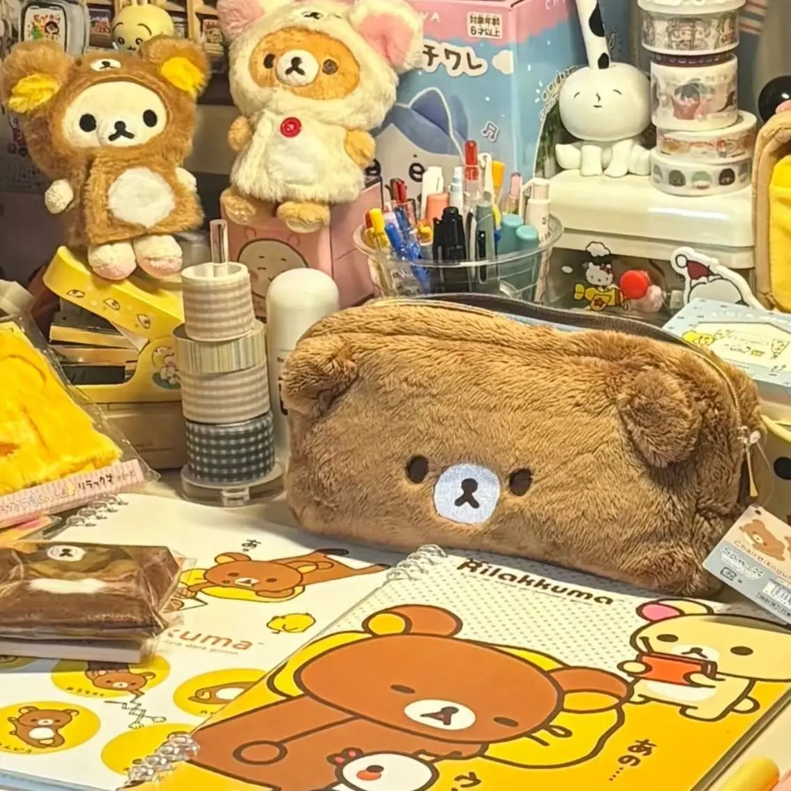 

MINISO Kawaii Rilakkuma плюшевый пенал