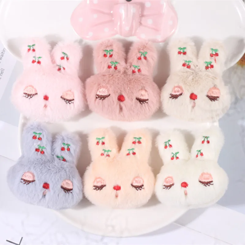 

10 шт. Мультяшные плюшевые кролики трехмерные животные брошь плюшевая кукла игрушка кролик Ins ювелирные изделия подвеска школьный мешок дет...