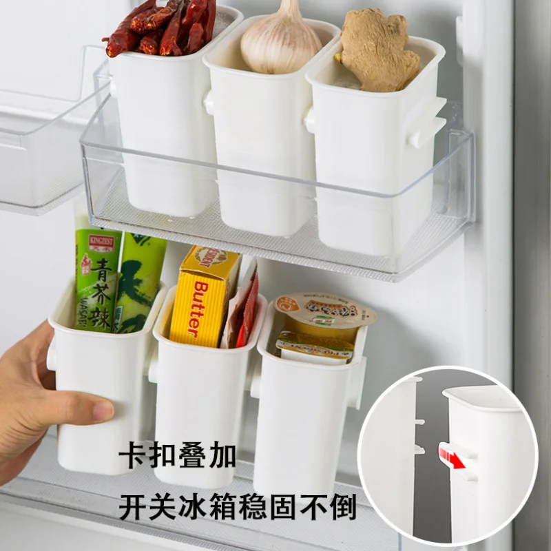 

Новинка, кухонный держатель для еды, корзина для посуды, боковые разделенные коробки, органайзер для слива в холодильнике