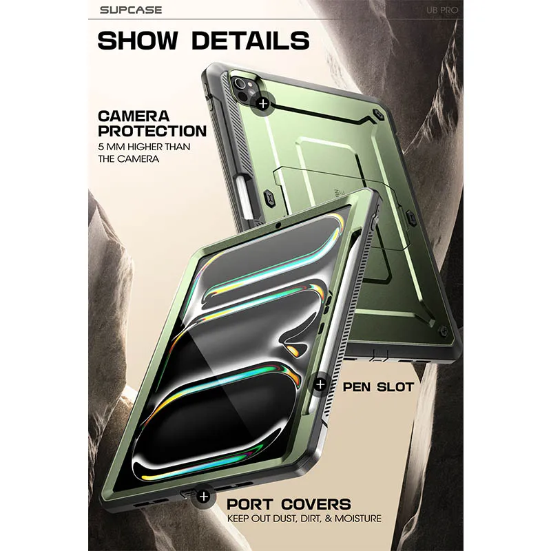 SUPCASE для iPad Pro 13 Inch Case M4 2024 (7th Gen) UB PRO полноразмерный прочный Чехол со встроенным