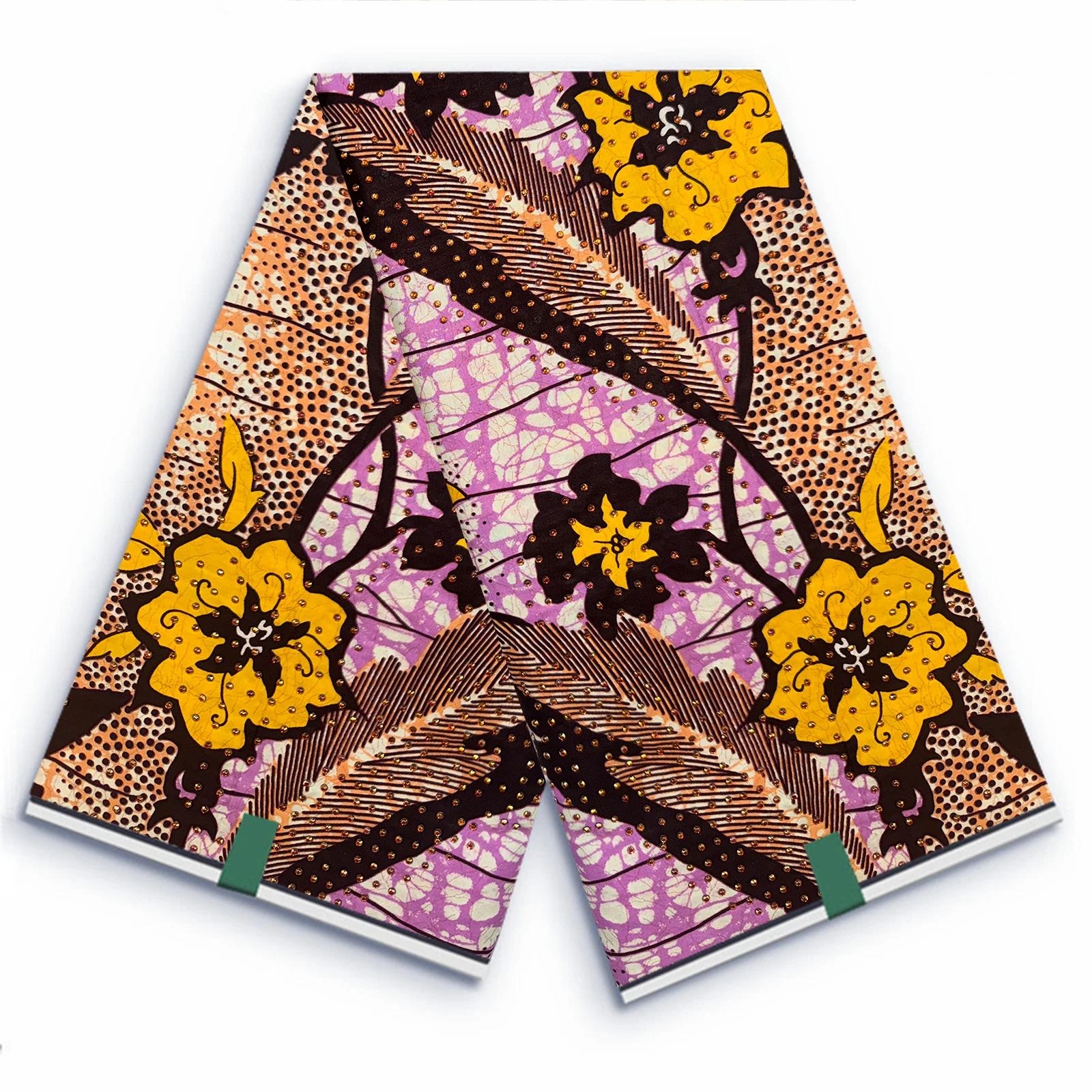 Высококачественная африканская ткань со стразами дизайн 100% хлопок воск Анкара