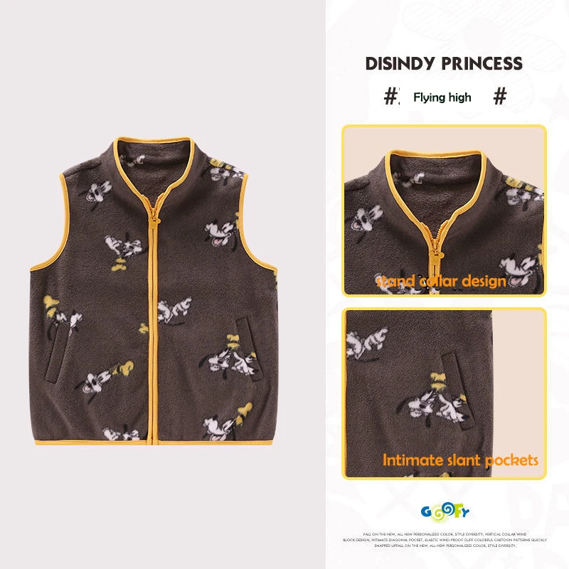 

Disney Fleece Kids Vest for Boys Waistcoat Toddler Girl Vest Infant Warm Winter Autumn Sleeveless Jacket Children Outwear