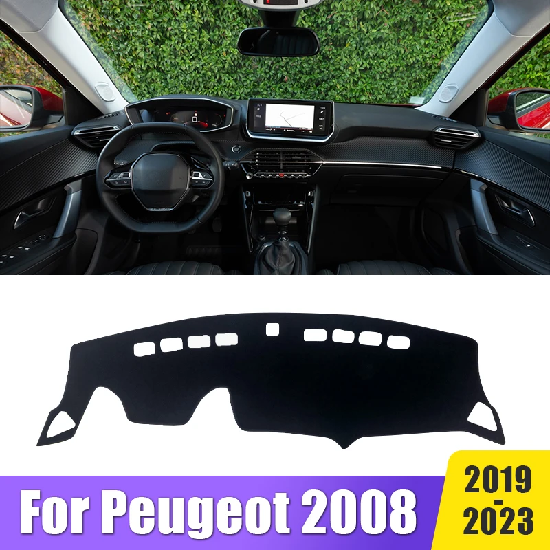 

Car Dashboard Cover Avoid Light Mats Sun Shade Carpets Non-Slip Pads For Peugeot 2008 E2008 GT Line 2019 2020 2021 2022 2023