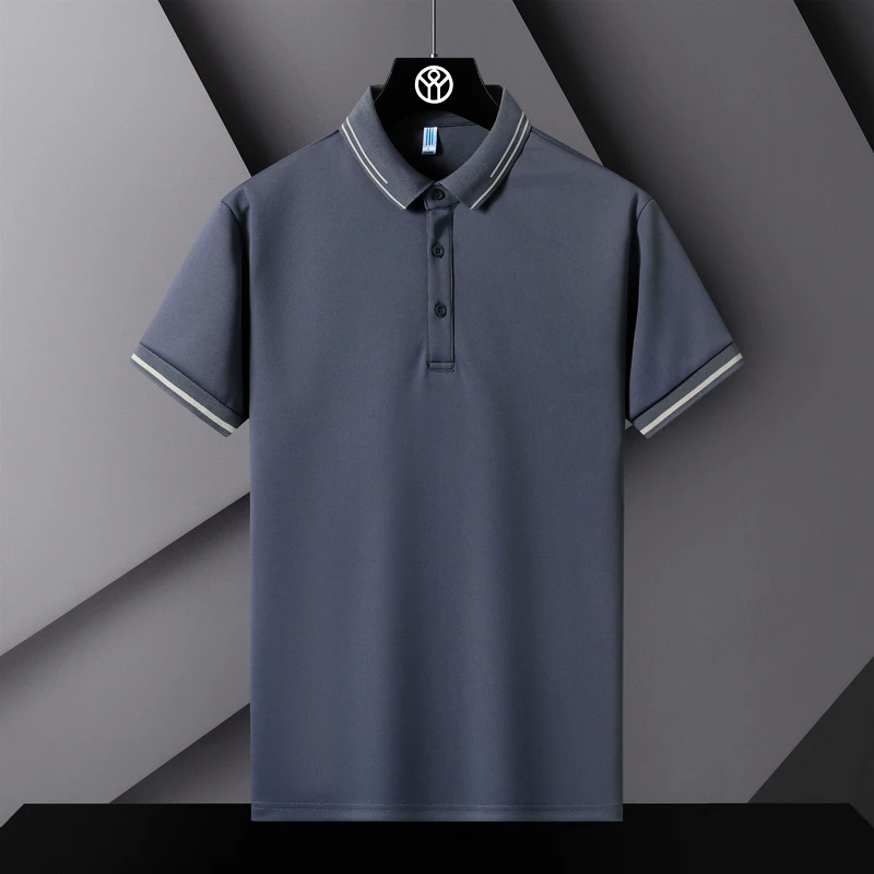 Повседневная 2023 летняя однотонная черно-белая рубашка поло с коротким рукавом
