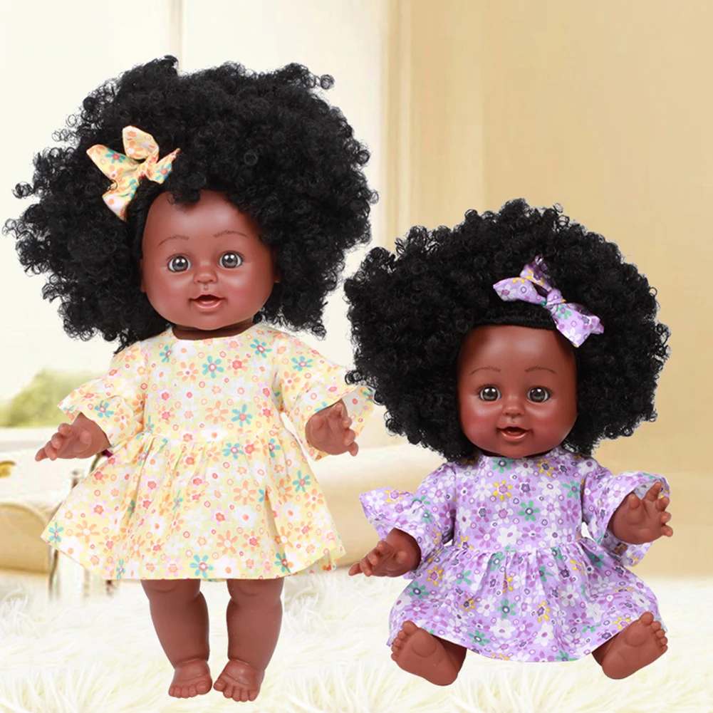

Kids Cute Soft Lifelike Newborn Baby Doll Play House Simulation Black Baby Doll Children Birthday Xmas Gifts Photography Prop
