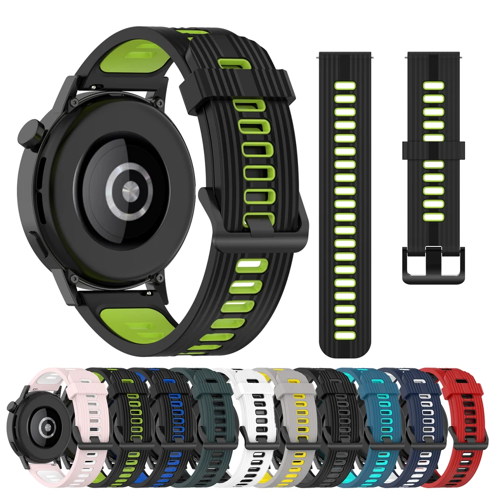 

Silicone strap For Samsung Galaxy active 2 gear s3 Quickfit bracelet watch 4 classic amazfit correa HUAWEI watch gt 2e pro band