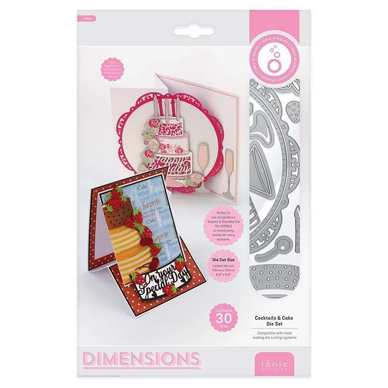 

Cocktail Cake Metal Cutting Dies Craft for Scrapbooking Handmade Tool Knife Mould Blade Punch Stencils Dies Cut Model Decoration