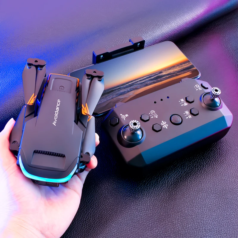 Трехсторонний складной квадрокоптер для предотвращения препятствий 4K HD двойная