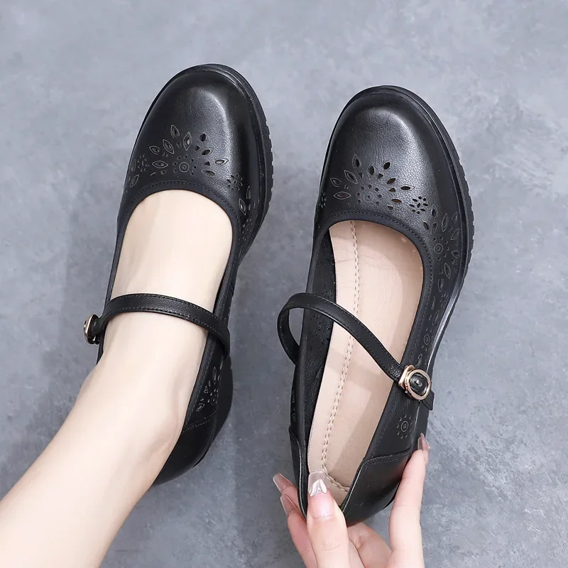 Туфли из натуральной кожи на высоком каблуке Размеры 35-43