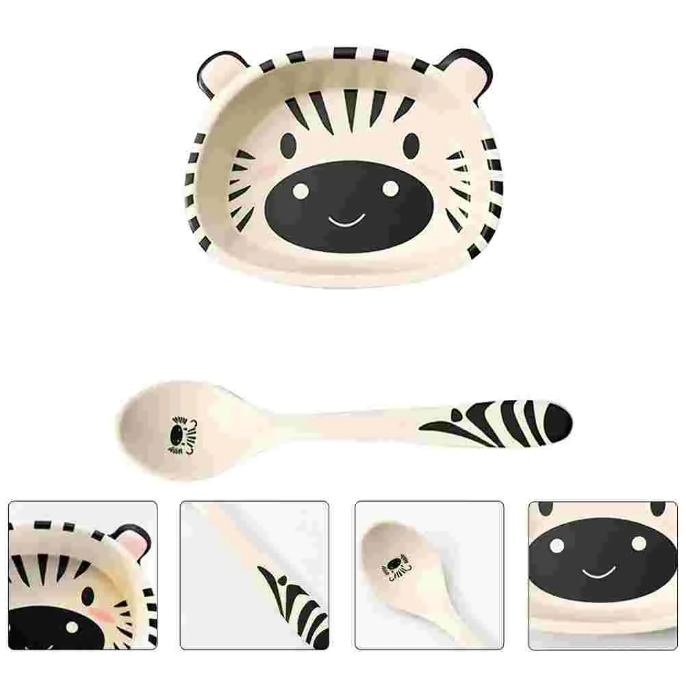 

1 Set of Adorable Dessert Bowl Decorative Breakfast Oatmeal Bowl with Spoon