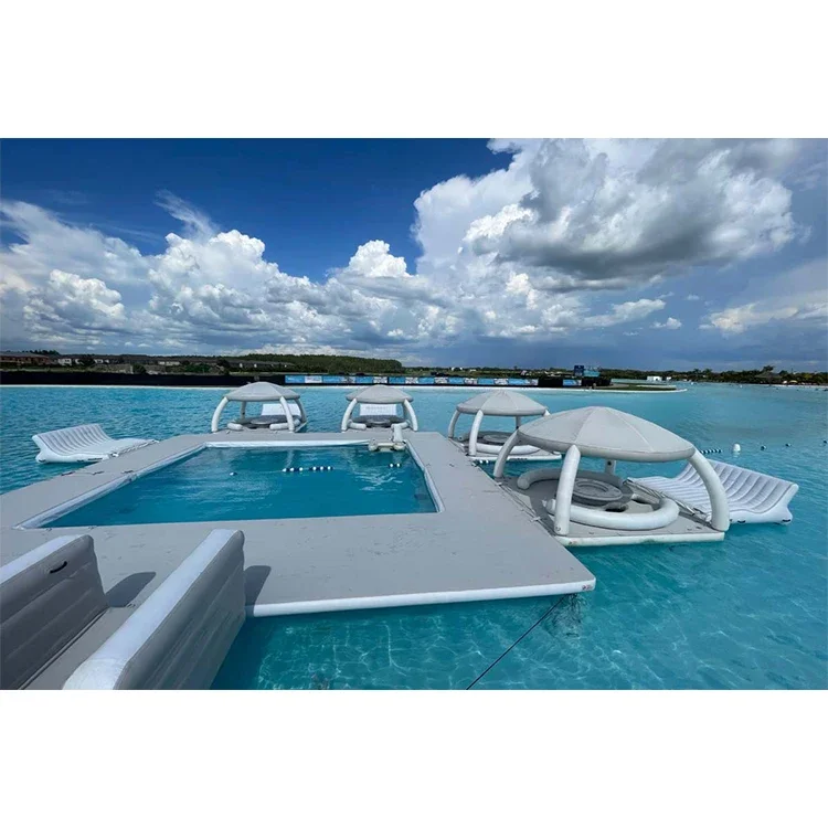 Изготовленная на заказ надувная водная платформа для отдыха с плавающим