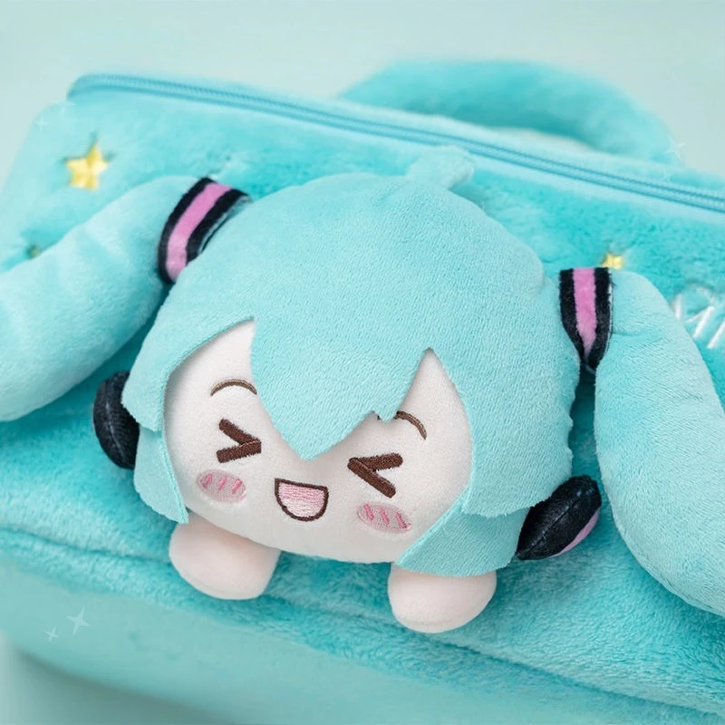 Фото Hatsune Miku косметичка аниме женская большая вместительная дорожная косметичка женский органайзер для туалетных принадлежностей портативные сумки для хранения подарки №3