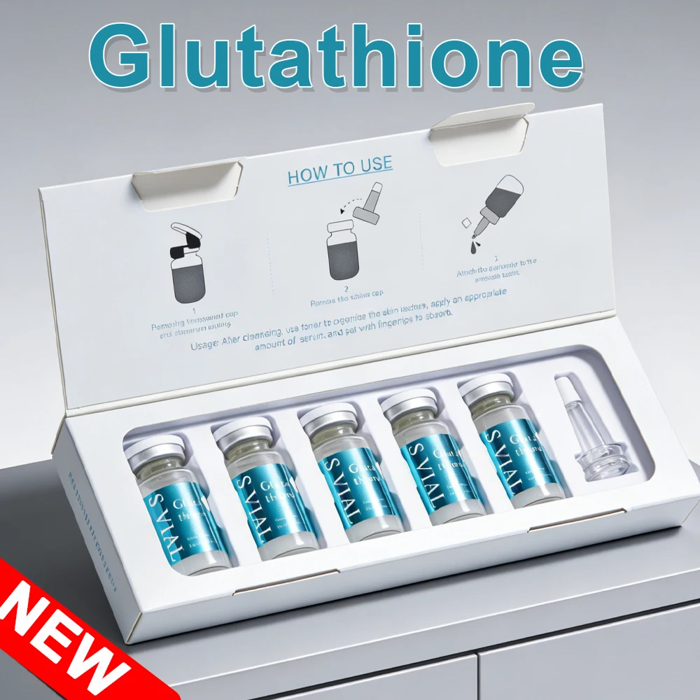 Фото Осветляющая ампульная эссенция с глутатионом 10 мл × 5 шт. - Глубоко увлажняющая сыворотка для эластичности кожи №1