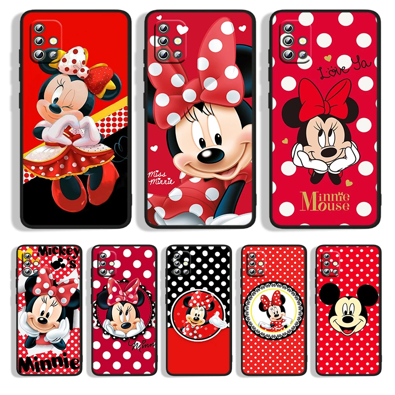 

Disney Minnie Mouse Point For Samsung A73 A72 A71 A53 A52 A51 A41 A33 A32 A31 A22 A21S A13 A12 A03S A02 5G Black Phone Case