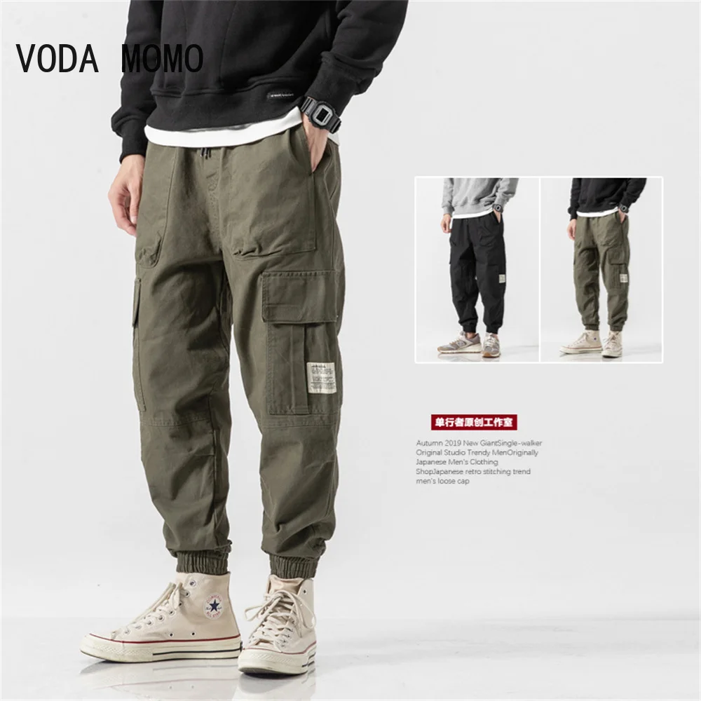 

Mens Cargo Pants Skinny Hip Hop Clothing Japanese High StreetwearTrousers Fashion Overalls Harajuku Joggers Sports Men Pant
