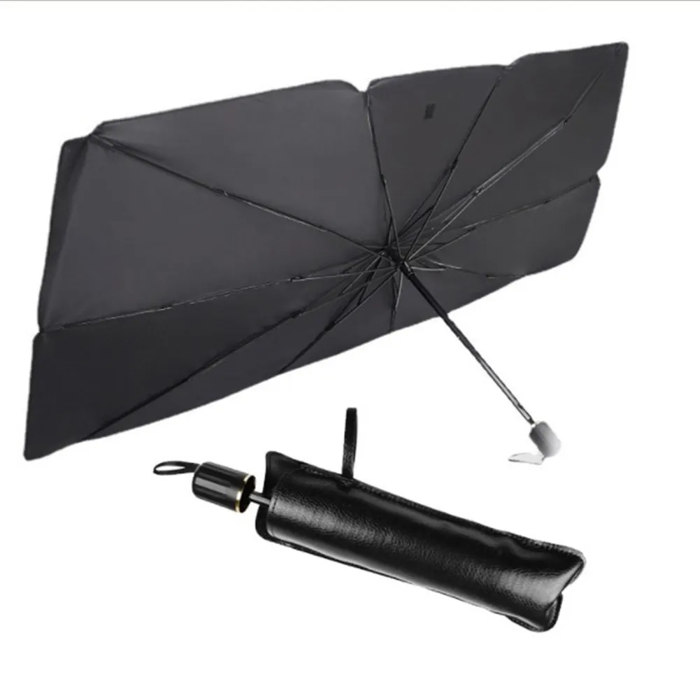 

Foldable Sun Visor Car Windshield 1Pieces Black Leather For Car Front Shading