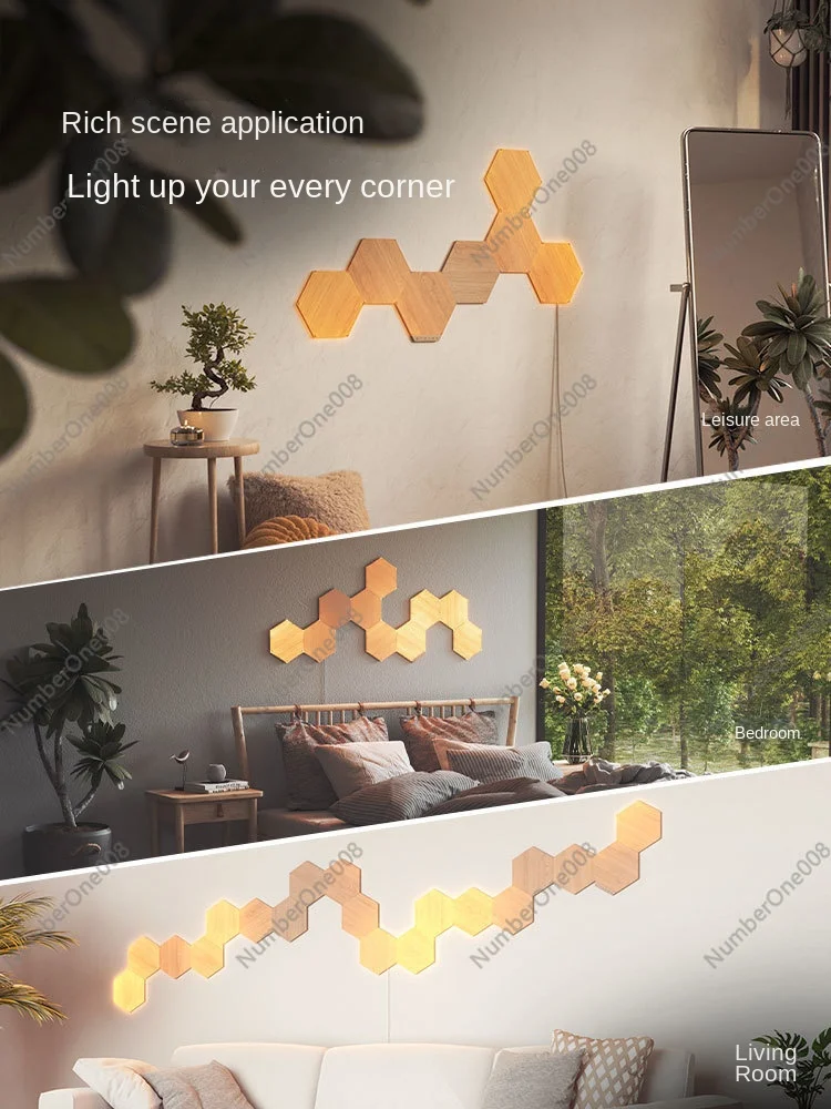 Nanoleaf Odd Light маленький улей деревянное зерно нечетная доска светодиодная