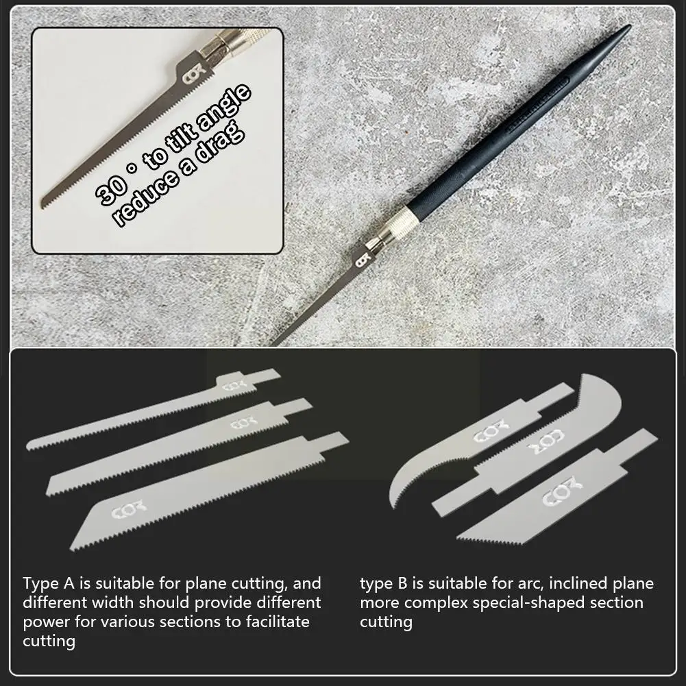 

Mini Saw Gundam Mecha Model Making Modification Tool Diy Manual Blade Blade Hacksaw Cutting E2b8