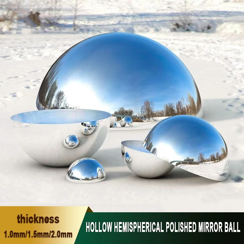 Зеркальный полушар из нержавеющей стали 304 для поделок