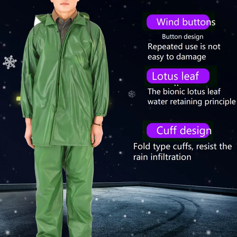 

Men Women Raincoat Outdoor Rainwear EVA Cloth Hoodie Long Rain Waterproof Outdoor Hiking Travel Fishing Climbing Rain Jacket