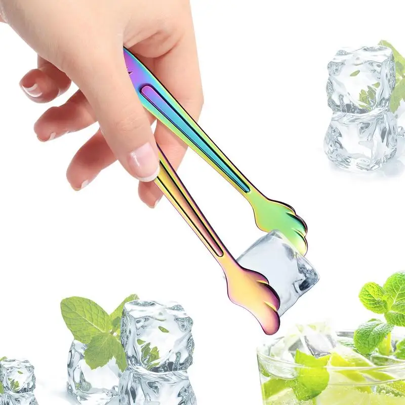 

Stainless Steel Candy Tongs Multifunctional Ice Cube Clip Ice Tong Bread Food BBQ Clip Ice Clamp Tool Bar Kitchen Accessories