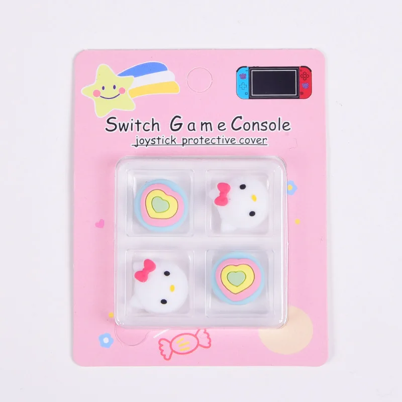 

Cartoon Nintendo Switch Silica Gel Rocker Cover Hello Kitty Pikachu Crayon Shin-Chan Ns Lite Handle Rocker Cap Protective Case