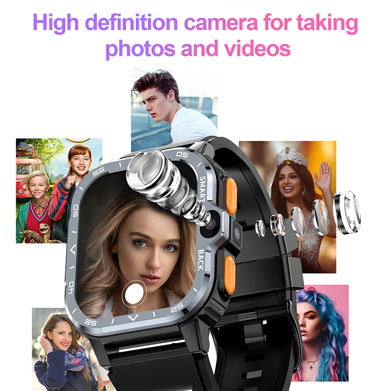 Смарт-часы 2 03 дюйма 4G сеть GPS Wi-Fi SIM двойная камера прочные 16 ГБ 64 Гб ПЗУ Google Play IP67